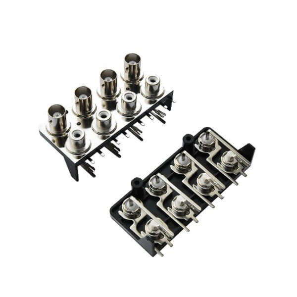 pcb連接器頭 彎式母頭 BNC射頻同軸帶RCA
