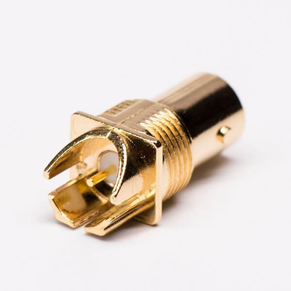 鍍金PCB貼板 直式母頭 BNC射頻同軸連接器
