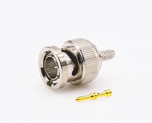 SYV-75-4的BNC連接器公頭75Ω直式接線壓接