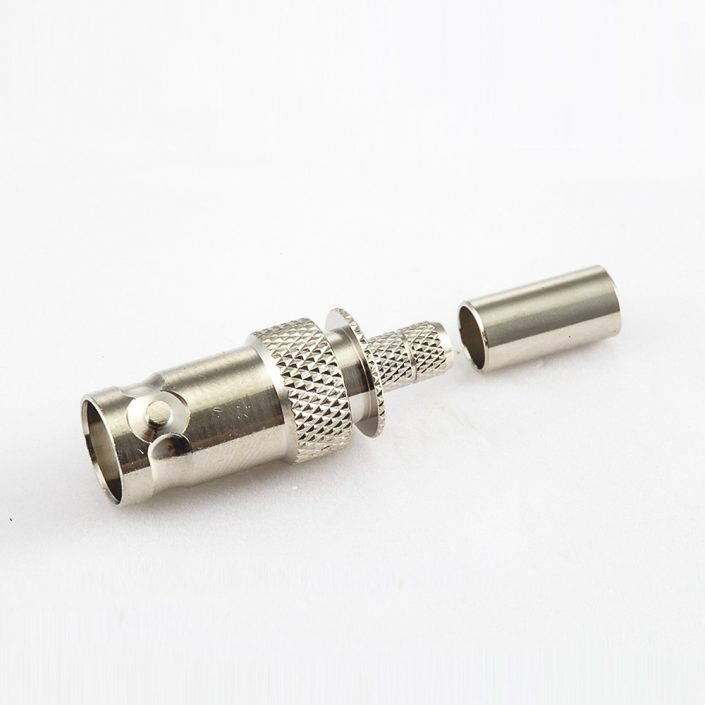 BNC母頭直式壓接RG58/RG142電纜 BNC母頭直式壓接RG58/RG142電纜